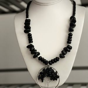 Beautiful handmade natural stone medium necklace.